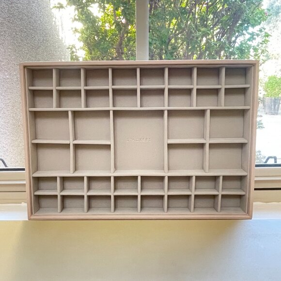 Stackers Jewelry 41 Section Tray Blush Rose Gold Gray Supersize Organizer Mint! - Picture 2 of 11